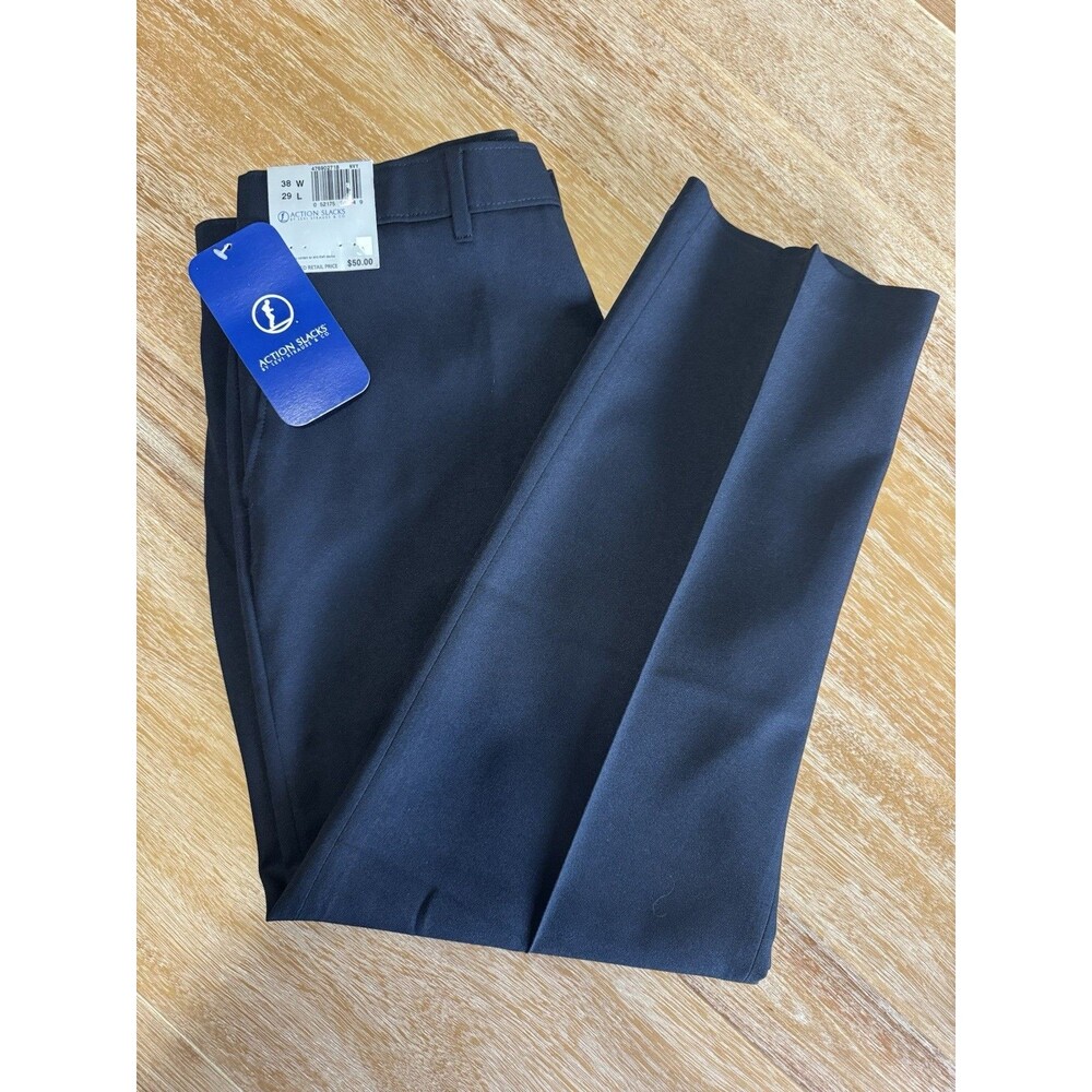Vtg Levi's Action Slacks 38x29 Navy Blue Dress Pants NWT 2005 Mexico 47690-2718